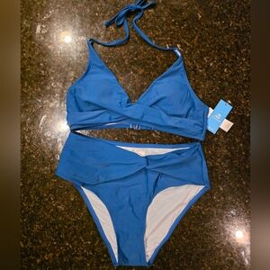 Cupshe Vibrant Blue Bikini Set